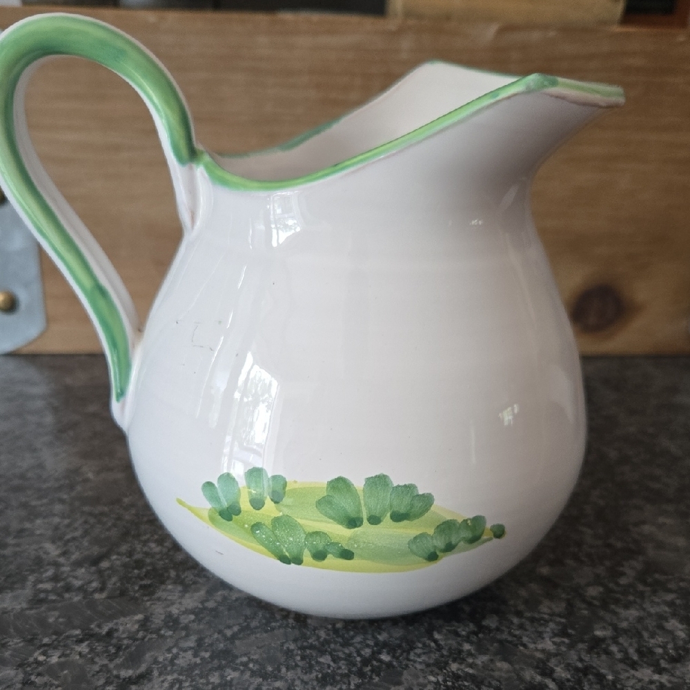 Hand Painted Italian Pottery Sheep Design Ceramic Pitcher - Picture 3 of 11